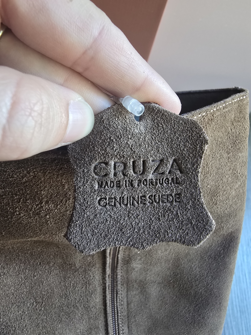 Geniuine Leather Suede Brown Knee High Cruza Boots Size 8 NWT - Picture 7 of 10